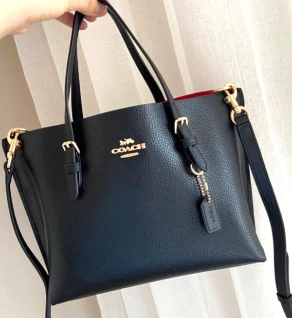 C4084 Coach Black MOLLIE TOTE 25 2Way Shoulder Bag Handbag Outlet Products NWT