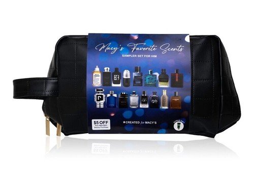 MACY'S FAVORITE SCENTS 16pc SAMPLER SET FOR HIM~SAMPLE SIZE PERFUME VIAL+2 BONUS