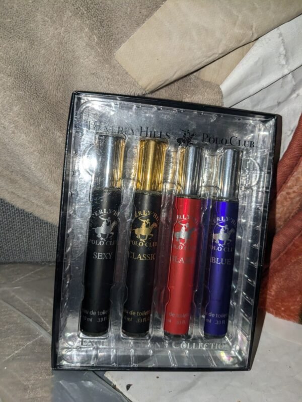 Beverly Hills Polo Club Mens Eau de Parfum Gift Set 4pk Cologne O.33 FL. oz. New