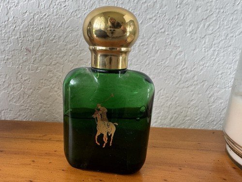 Vintage RALPH LAUREN POLO Green Bottle Cologne Splash 1.5 oz