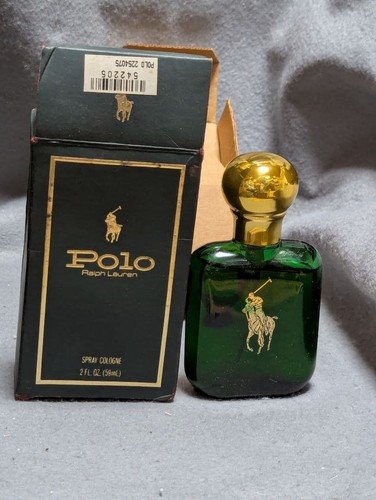 Ralph Lauren Polo Spray Cologne 59ml 2oz Vintage Cosmair USA Green Bottle Box