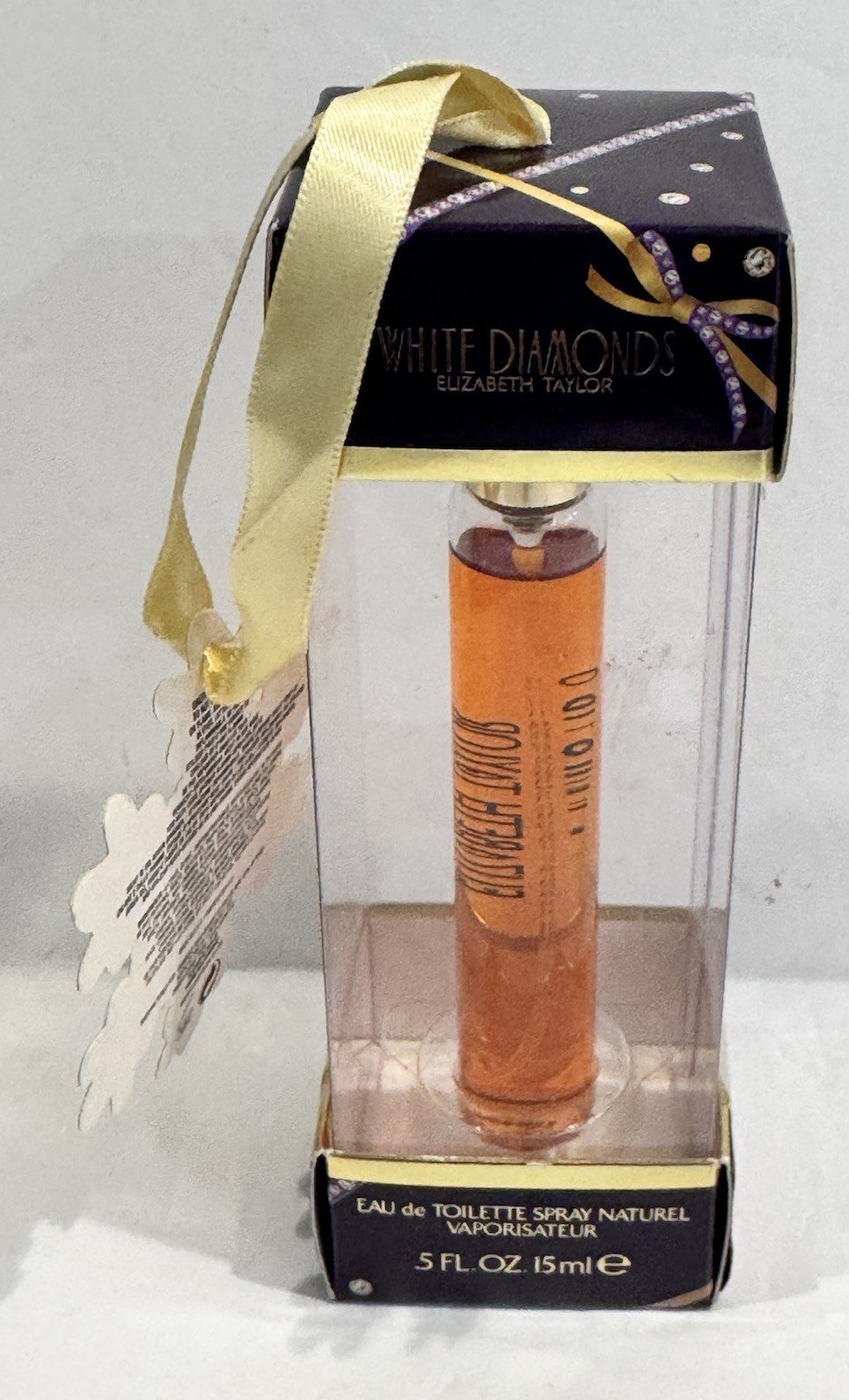 1 PIECE OF WHITE DIAMONDS BY ELIZABETH TAYLOR 0.5 FL OZ EDT SPRAY NIB