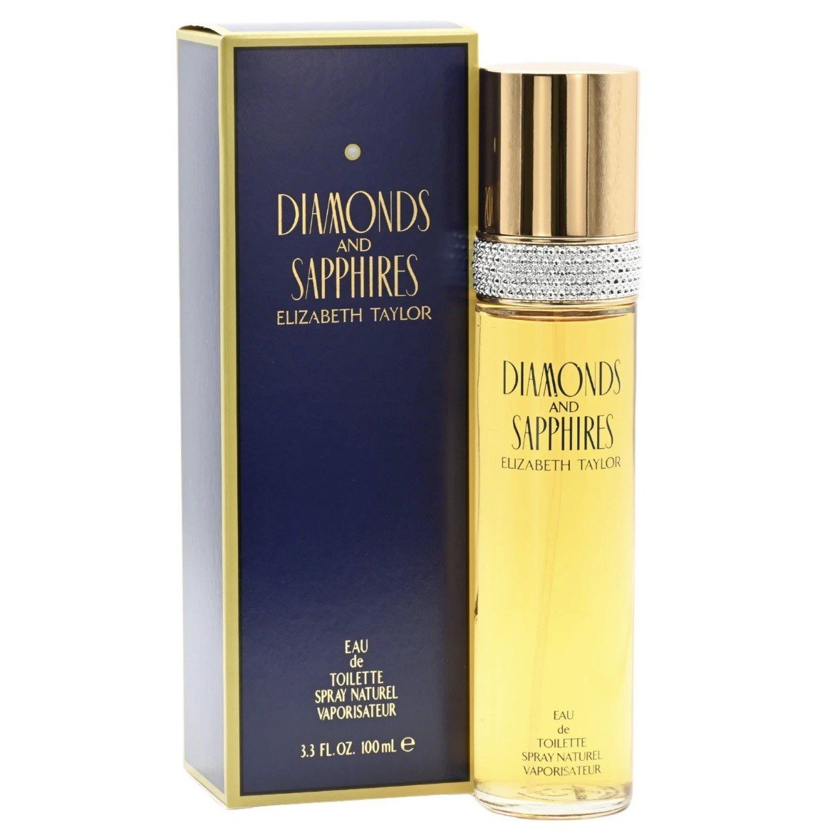 SEALED Elizabeth Taylor Diamonds & Sapphires Eau De Toilette 3.3oz Perfume Spray