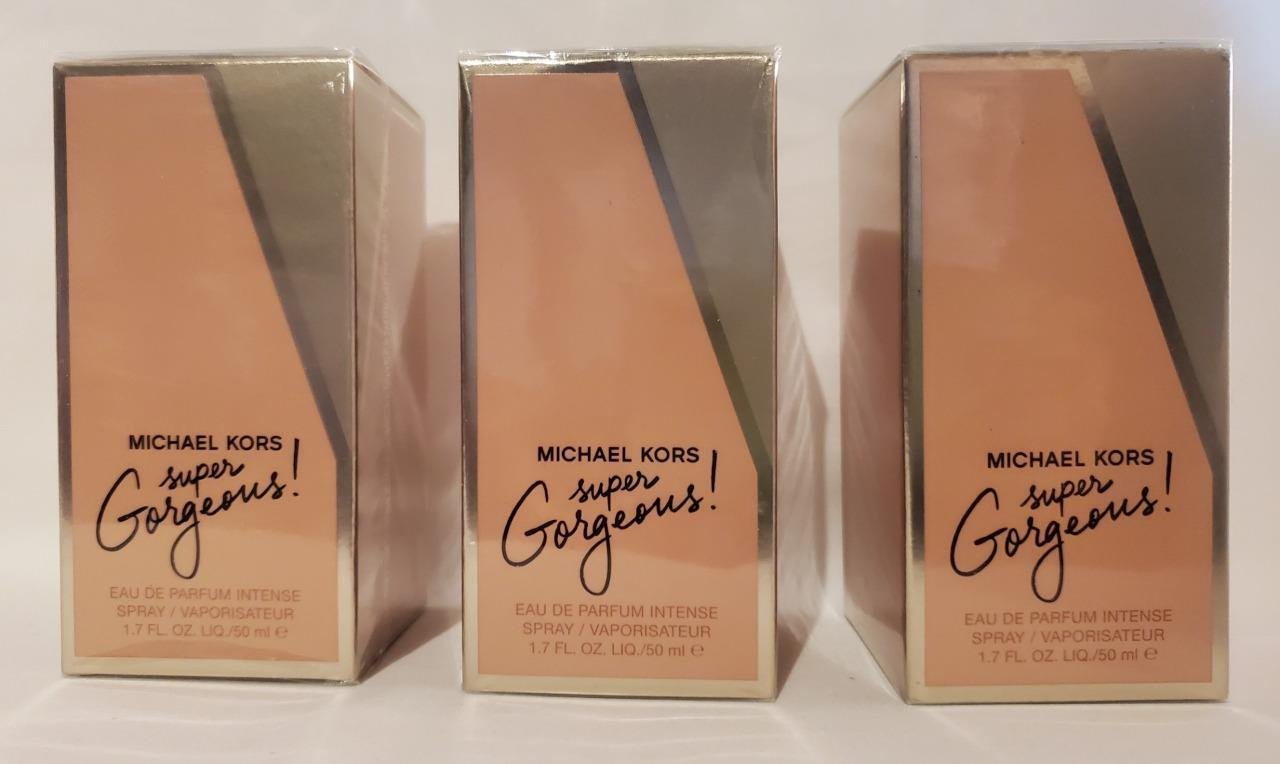 3 Bottles MICHAEL KORS *SUPER GORGEOUS* EDP PERFUME 1.7oz 50ml **FREE SHIPPING**