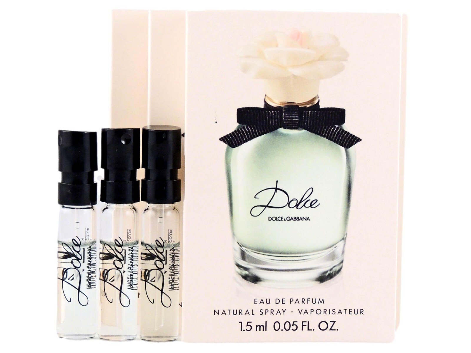 D&G DOLCE & GABBANA DOLCE EDP 1.5ml .05oz x 3 PERFUME SPRAY SAMPLE VIALS