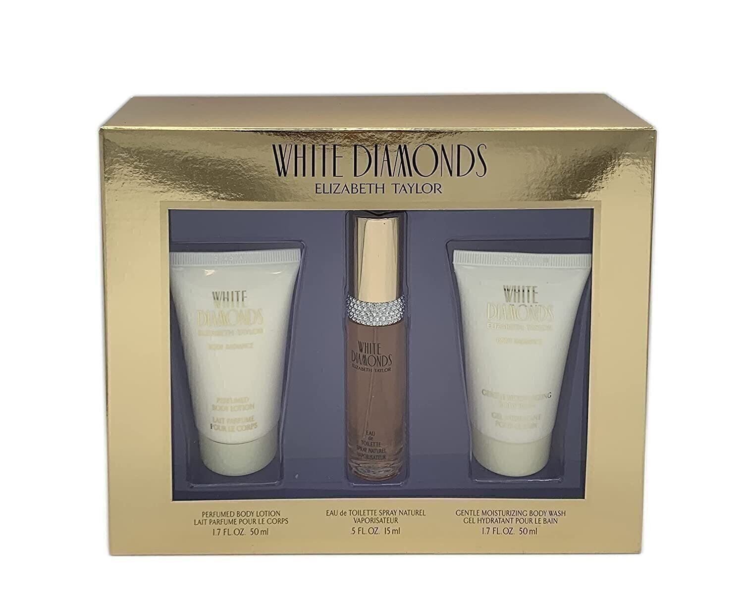 White Diamonds Perfume for Women by Elizabeth Taylor 3 Piece Gift Set**